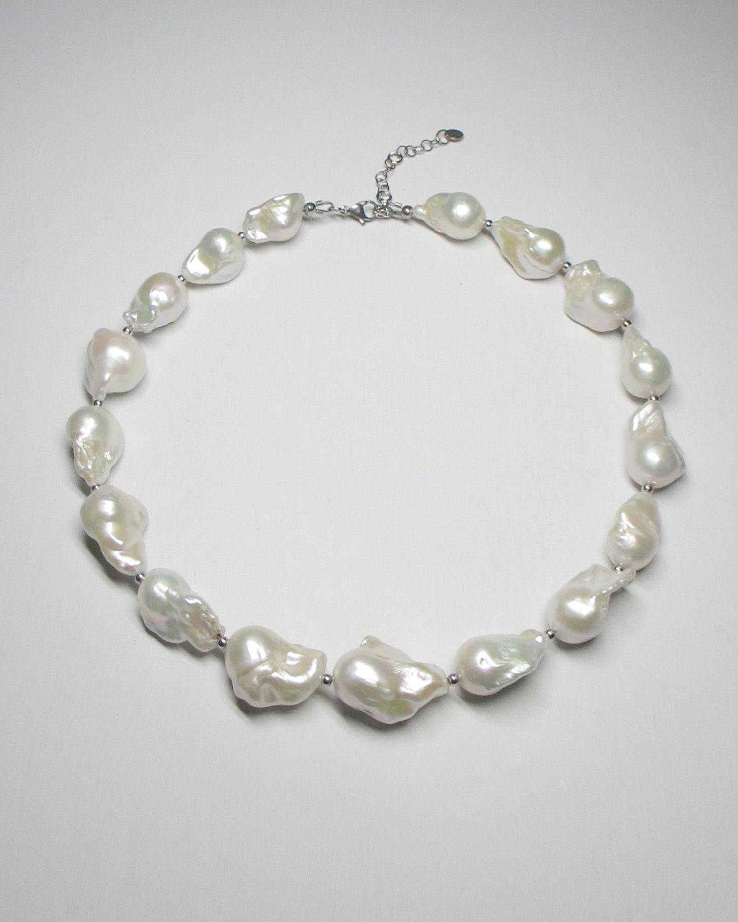 Baroque freshwater pearl necklace still portrait