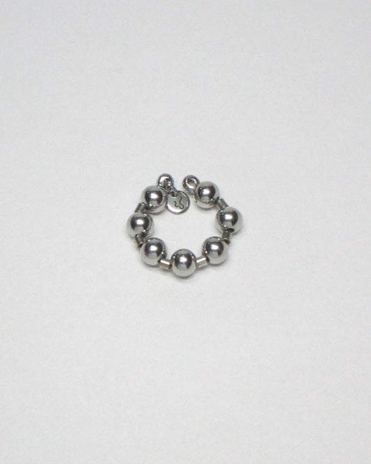Steel ball chain cuff still portrait