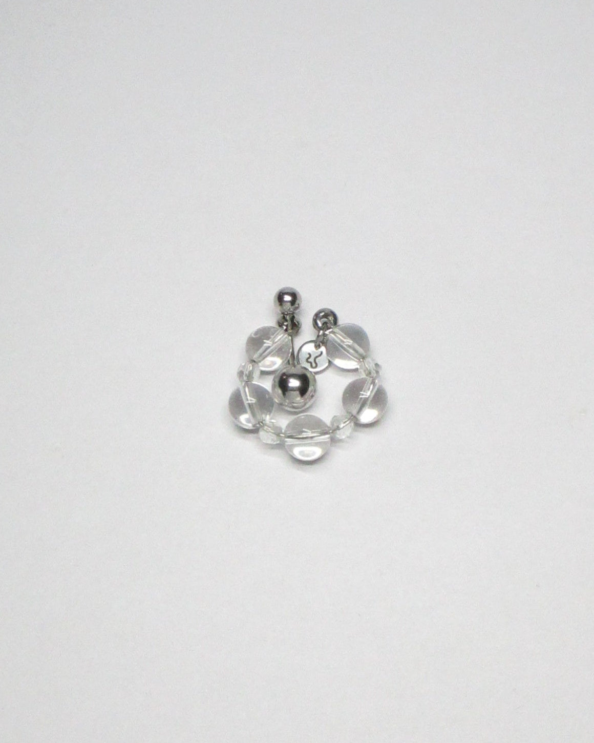 Crystal rock beads cuff with piercing decoration still portrait