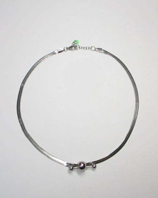 20-SOLITAIRE BARBELL NECKLACE