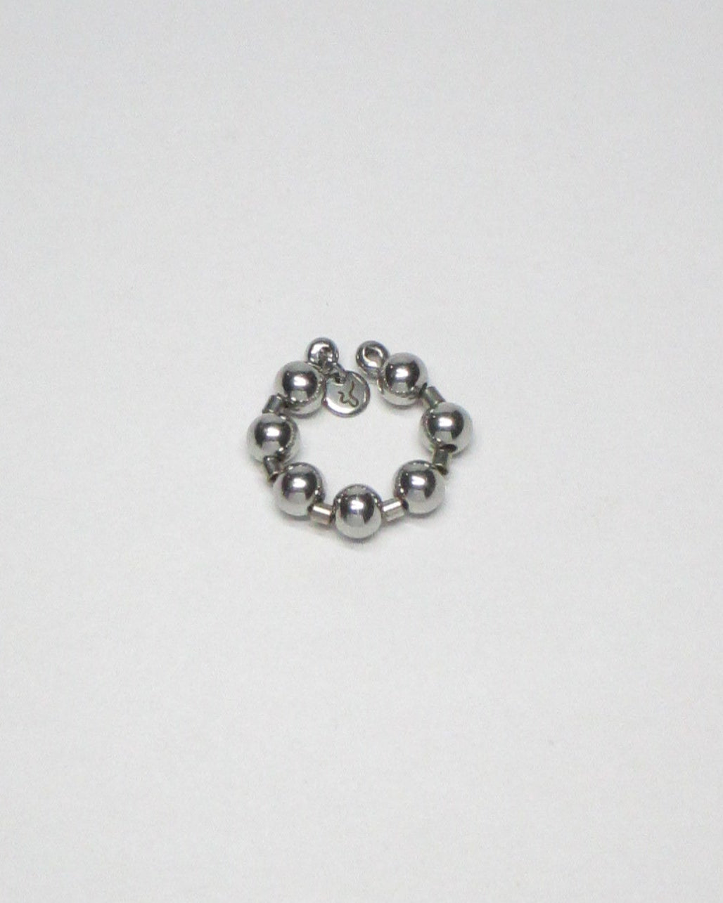 Steel ball chain cuff still portrait