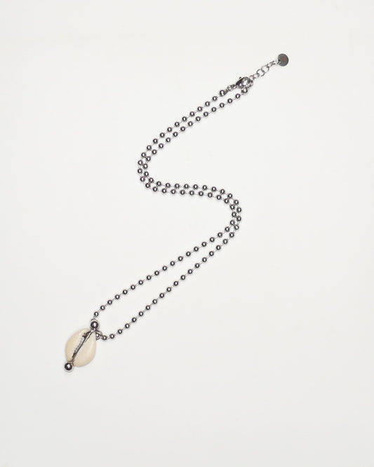 core gem necklace cowrie piercing pearly still