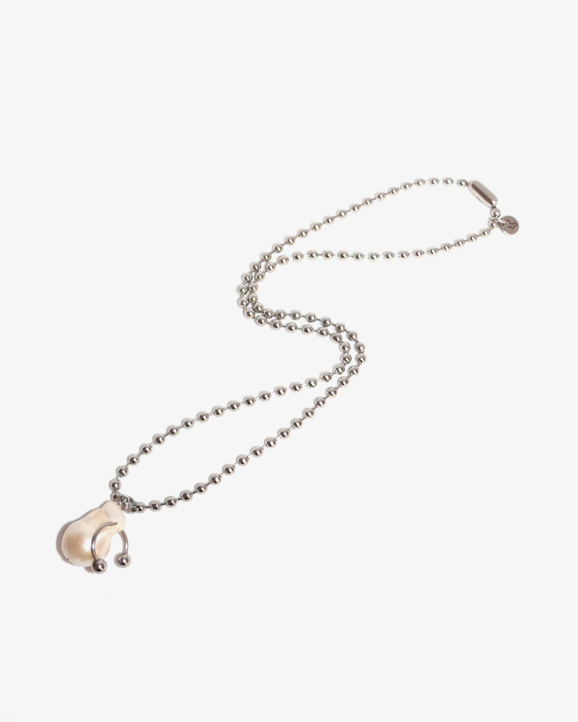 core gem necklace pierced pearly still