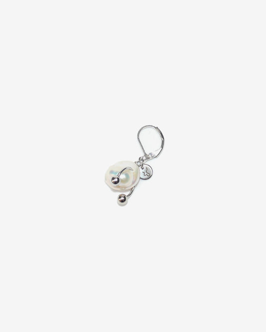 core gem single earring pierced button pearly still