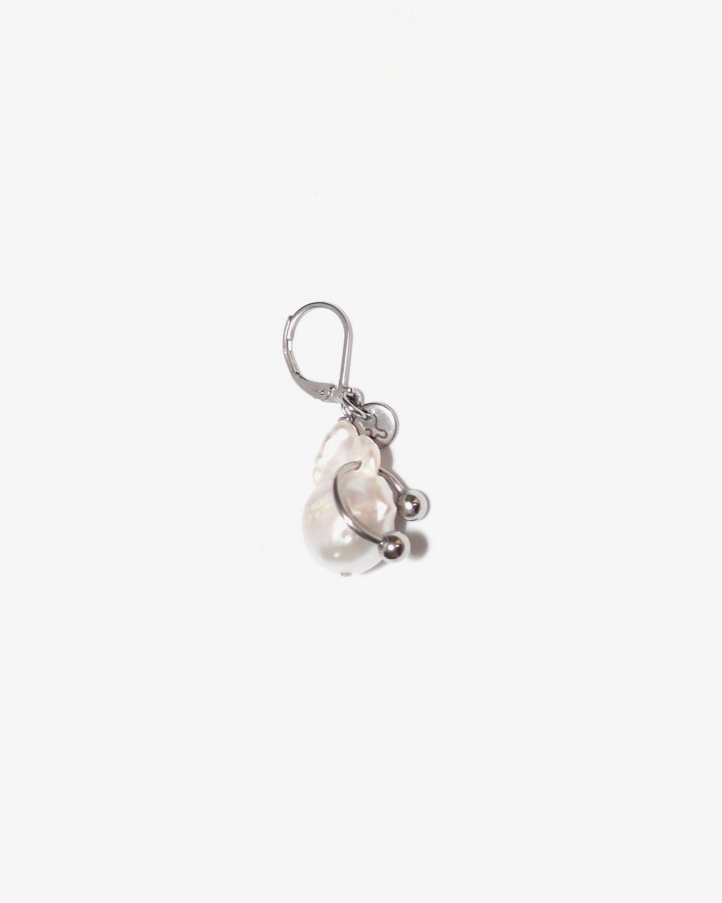 core gem single earring pierced pearly still